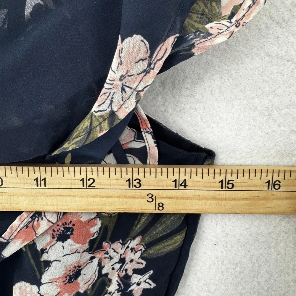 Abercrombie & Fitch Dress Womens Extra Small Navy Floral‎ Maxi Cold Shoulder XSP